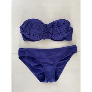 Laundry Shelli Segal Swim Bikini Swimsuit Strapless Laser Cut Swimwear